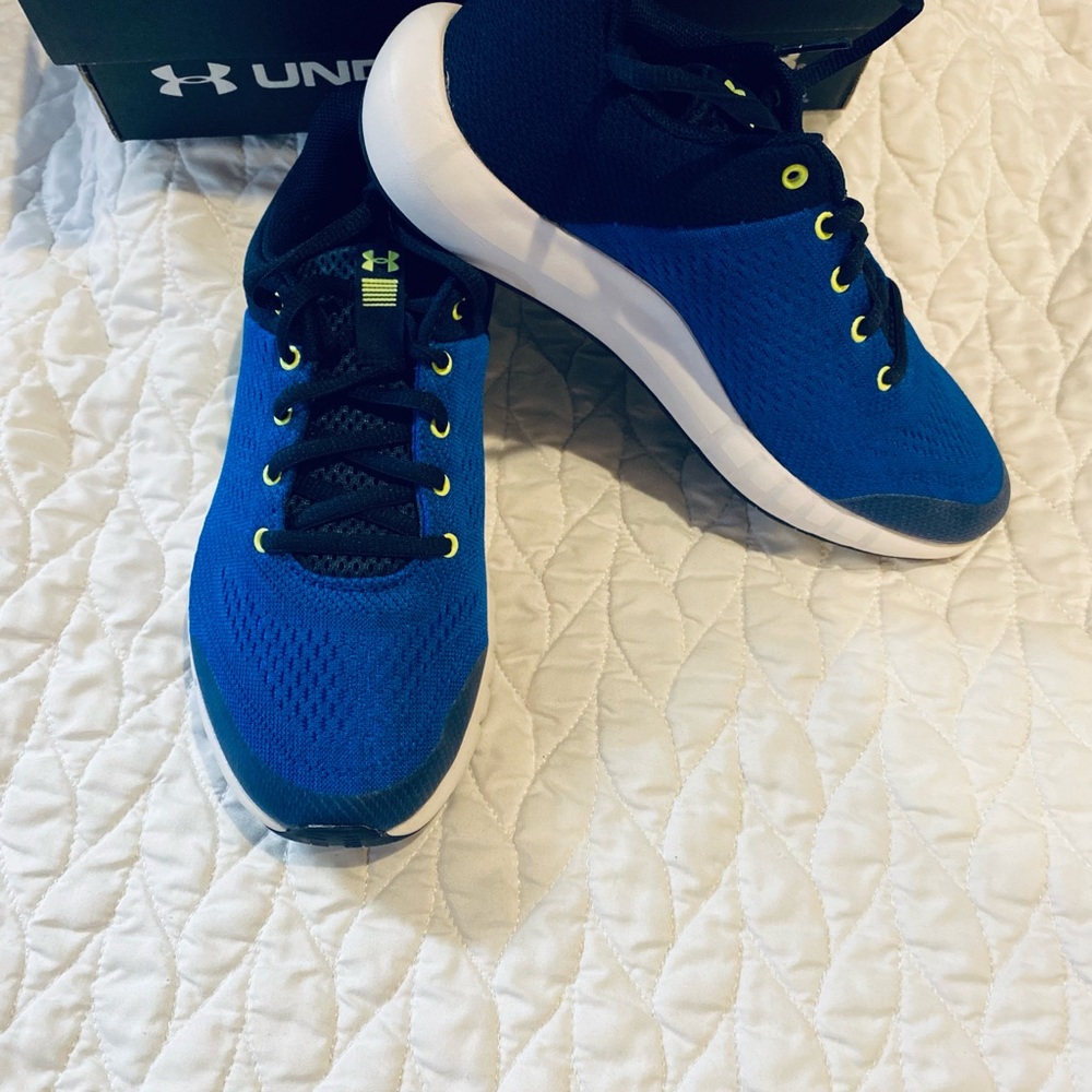 Under Armour Kids Blue and Black Sneakers